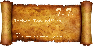 Terhes Tonuzóba névjegykártya